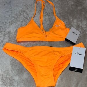 NWT NIKE HYDRASTRONG Women's Vibrant Orange Bikini Set